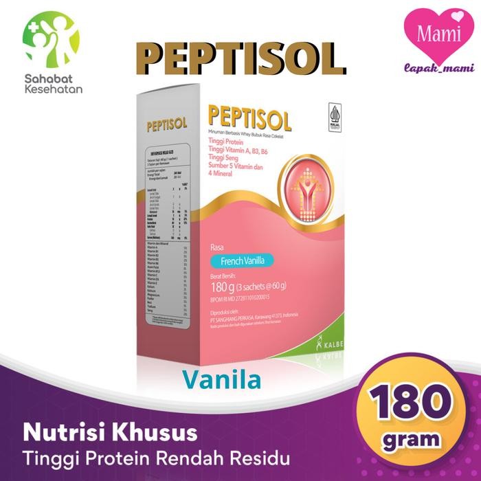 

Peptisol Vanila 180gr Susu Nutrisi Untuk Pasien Pasca Operasi / Sakit