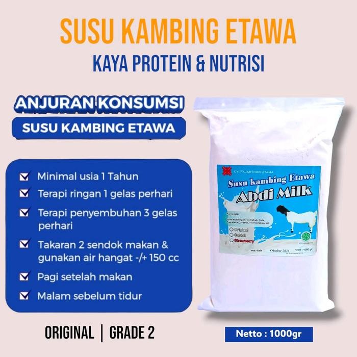 

Susu Kambing Etawa Bubuk Abdi Milk Grade 2 Gula susukambing viral