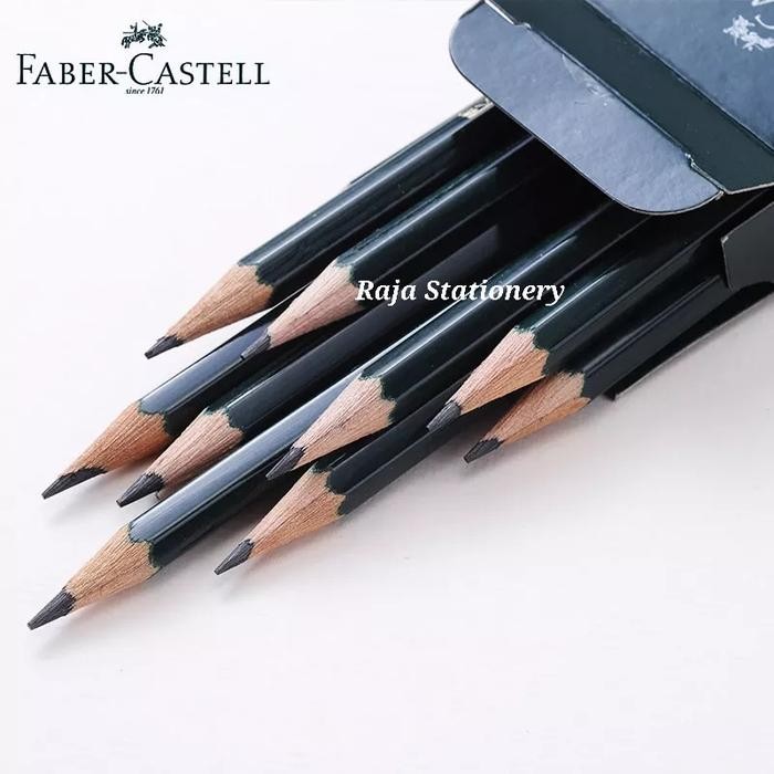 

Ready- Pensil Kayu Faber Castell 2B 9000 Ujian Komputer Pencil Ori Lusin Box [12Pcs]