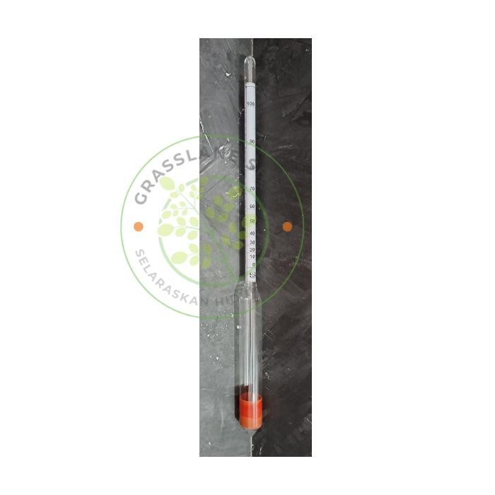 Menarik Hydrometer Alcohol 0-100 Alcoholmeter Ludwig Schneider Germany Jerman