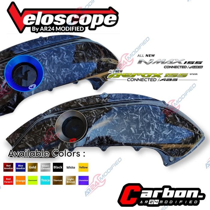 Veloscope tutup filter Carbon WTP forged New Nmax/New Aerox Connected