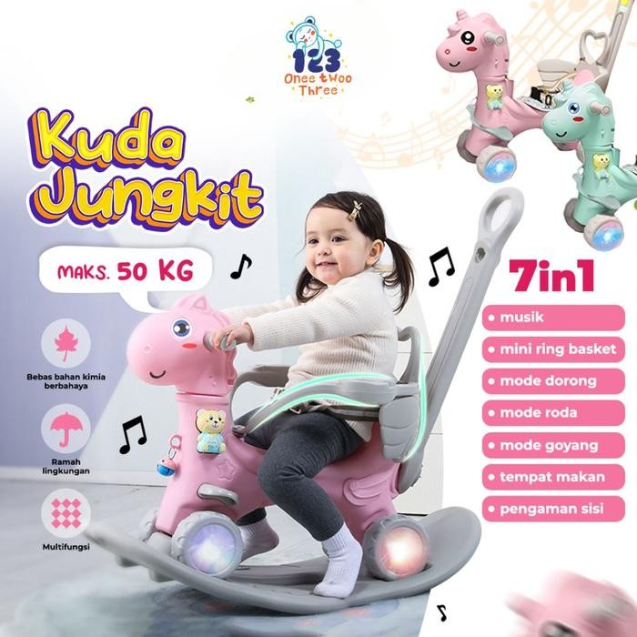 Mainan Kuda Kudaan Anak Jungkat Jungkit Rocking Horse M1005 Rocking Horse Mainan Bayi - Manado