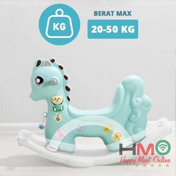 Mainan Anak Kuda Kudaan + Musik Jungkat Jungkit Molion M-1005 Rocking Phoenix Horse