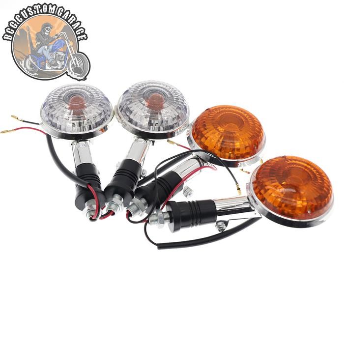 Lampu sein Klasik Sr400 Bulat Universal . Lampu sen bulat motor custom British . Tracker . W175 . CB
