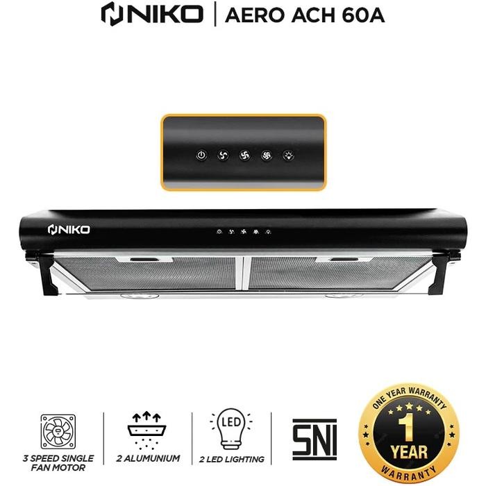 Niko ACH60A Penghisap Penyedot Asap Kompor Dapur / Cooker Hood 60 cm - FREE ONGKIR Jabodetabek