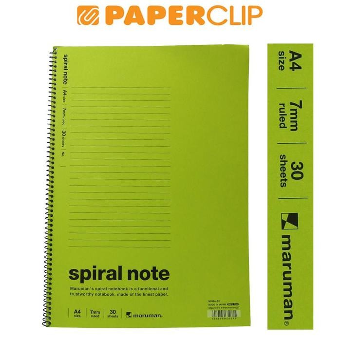 

Notebook A4 Maruman Spiral Note N639A-33 Light Green