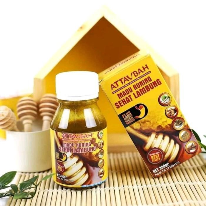 

New Madu Kuning Attaubah 350gram Original Madu ramuan untuk pencernaan Bahan Syrup madu buat Herbal