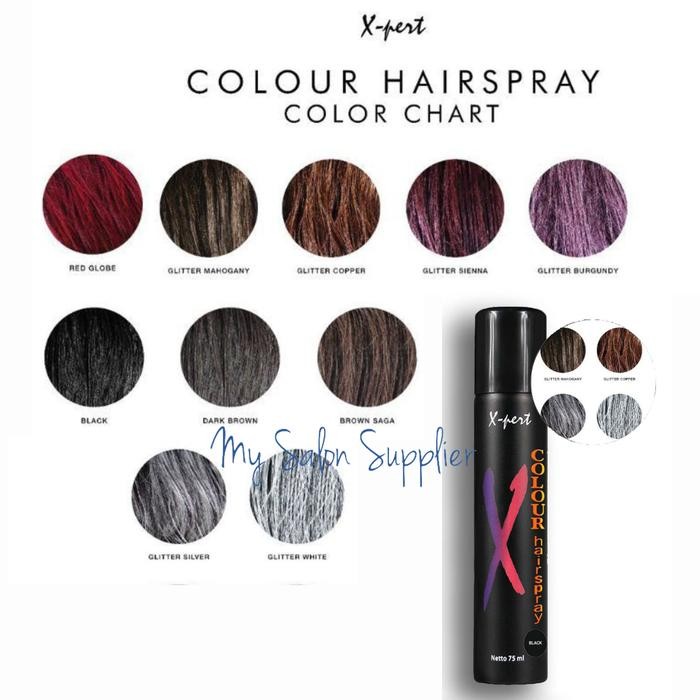 X-Pert Xpert Hairspray Color / Colour Warna 75ml