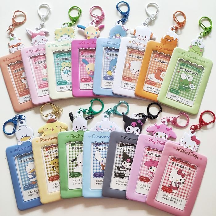 

ID Card Holder Name Tag Keychain / Wadah Kartu Photocard Sanrio Lucu