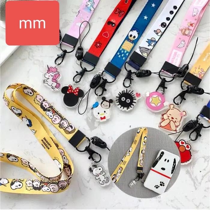 

lanyard tali id card tali gantungan hp snoopy mickey