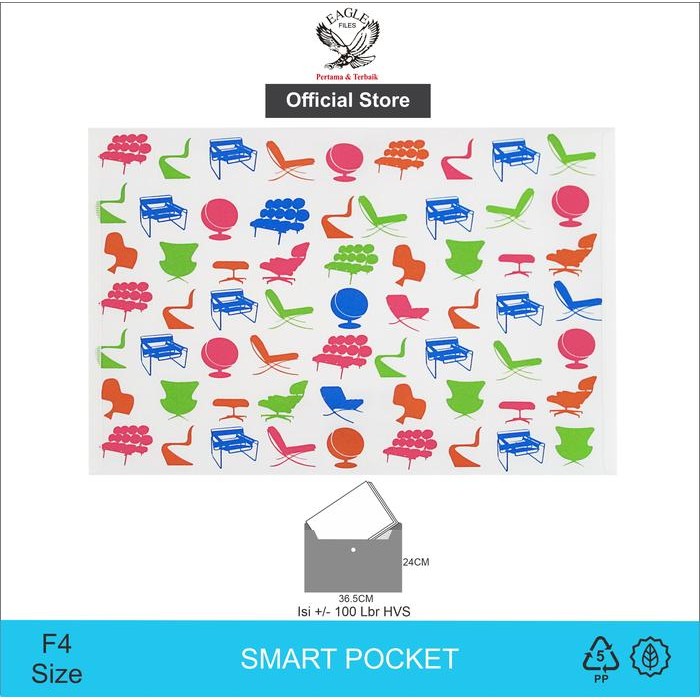 

TOMEX Map Plastik Kancing Motif STYLE SPY / Smart Pocket F4 Isi 3 Pcs