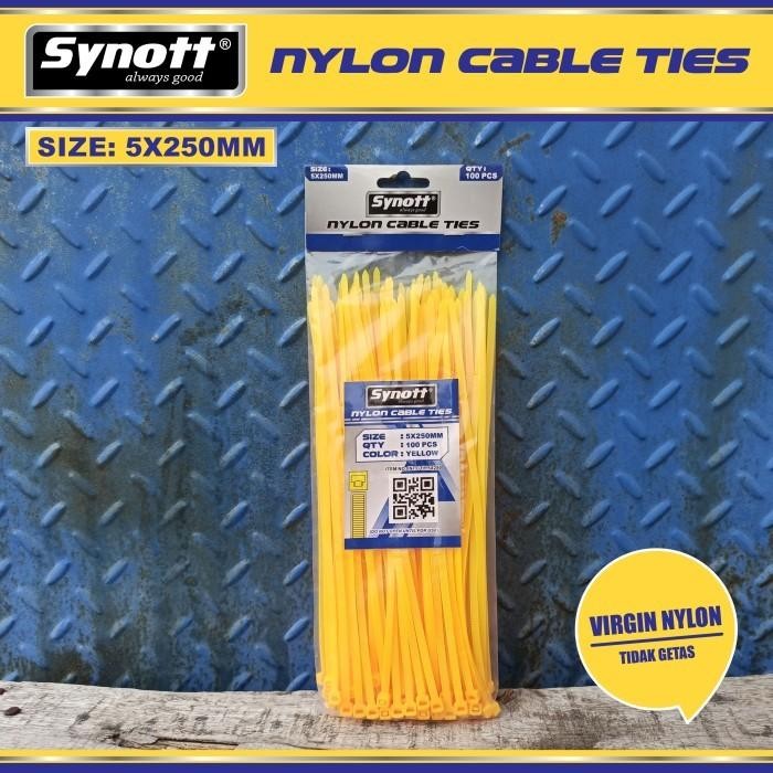

Kabel Tis 250 mm X 5 mm Cable Ties Kuning isi 100pcs