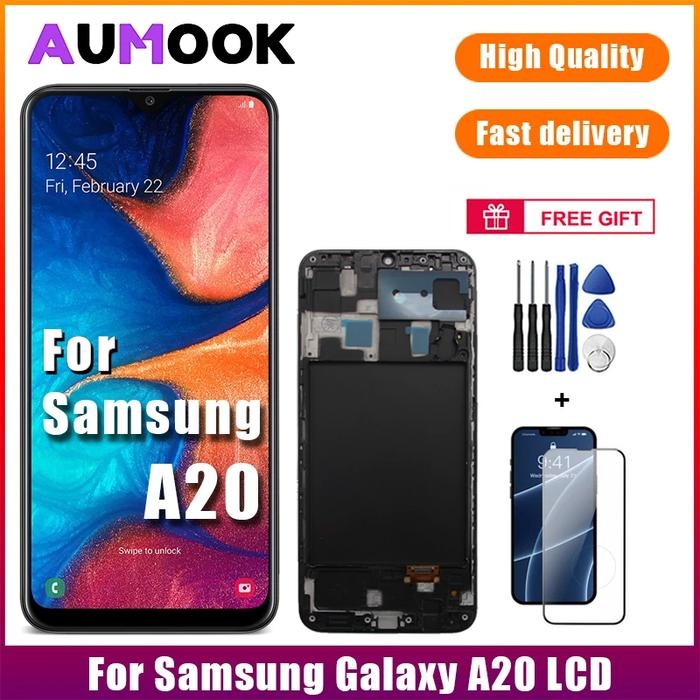Tested AMOLED Display For Samsung A20 LCD Touch Screen Digitizer