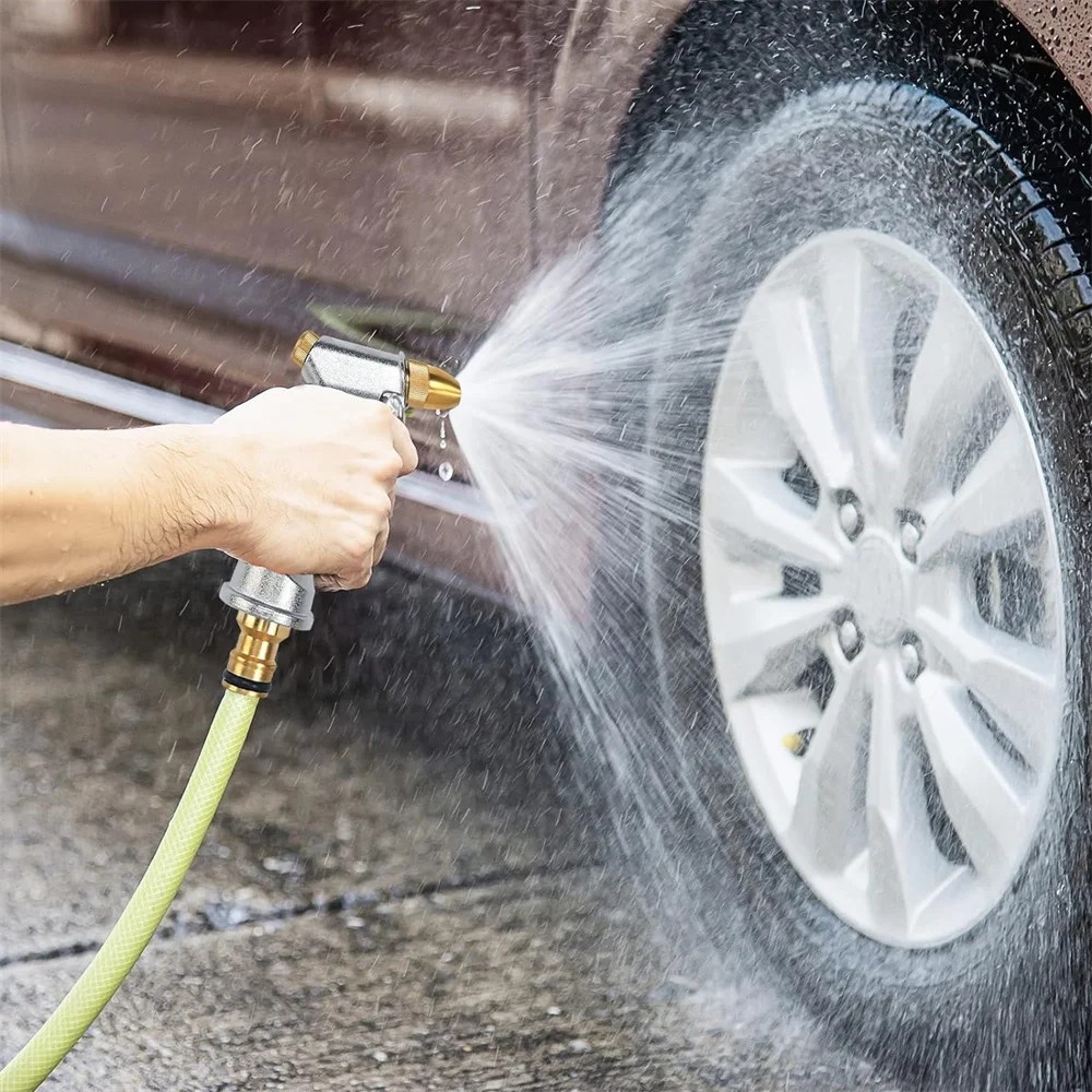 Garden Hose Spray Gun, Metal Garden Hose Nozzle Metal High Pressure Hose Pipe Spray Gun,Plants