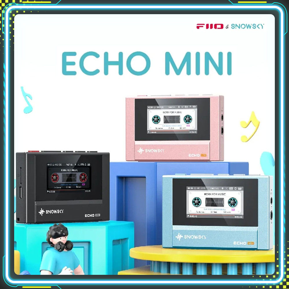 FiiO/SnowSky Echo Mini MP3 Player Playback 3.5mm/4.4mm Headphones Output Custom Music Bluetooth HiFi