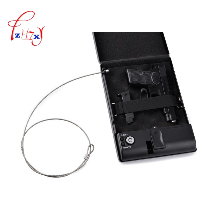 

Fingerprint Safe Box Security Fingerprint and Key Lock 2 in 1 safe box For Valuables money Jewelry