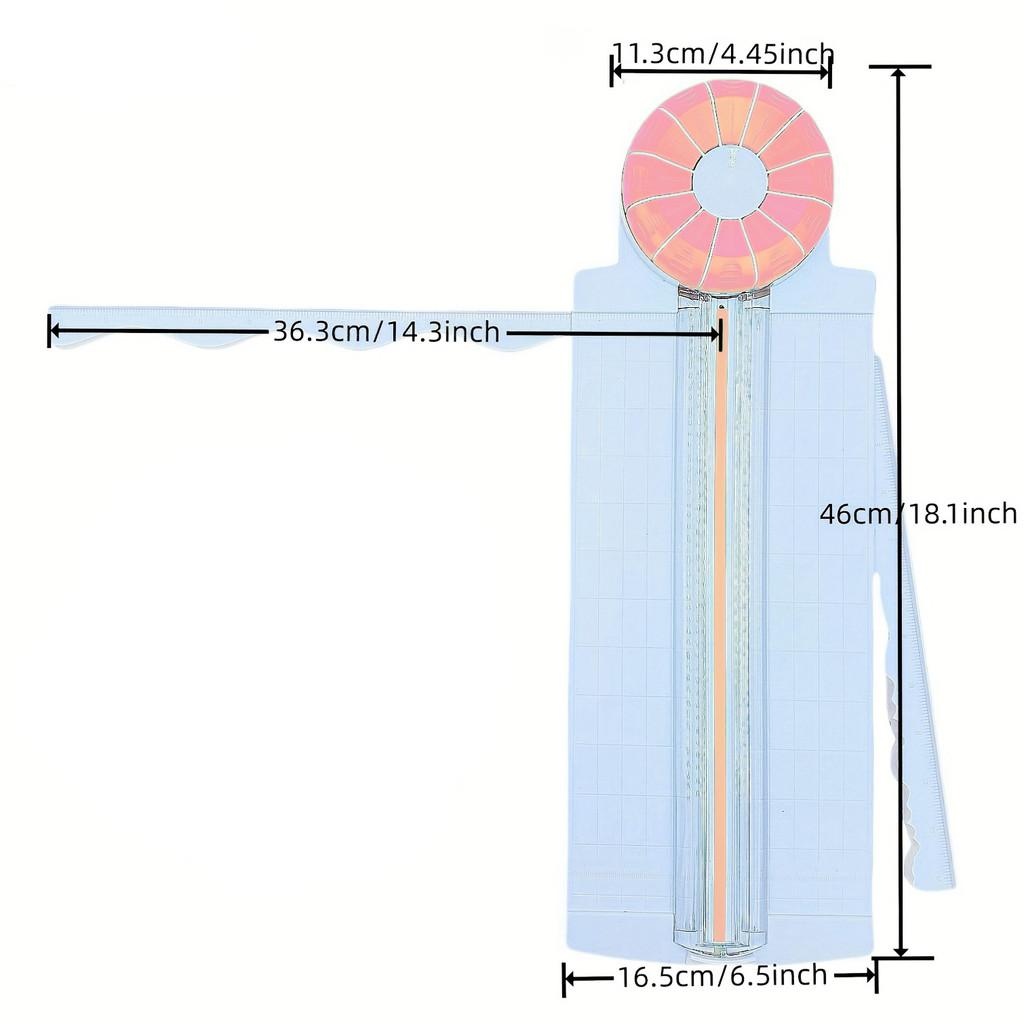 

Multiple Paper Cutter 12-in-1, 360-Degree Rotating Head, Paper Dial Trimmer With Measurements for