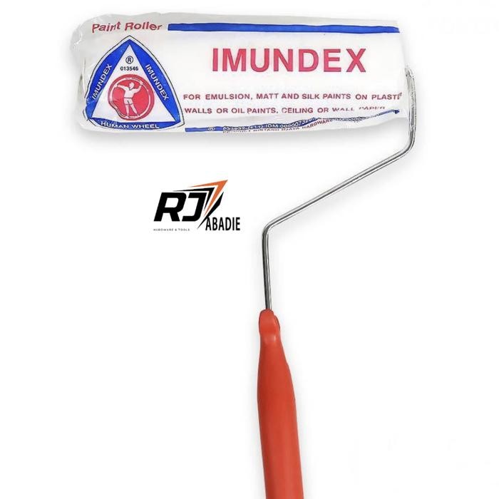 [24Pcs] Kuas Roll Imundex Rol Cabut Cat Tembok Gg Pvc Bulu Tebal Putih 7" 10"