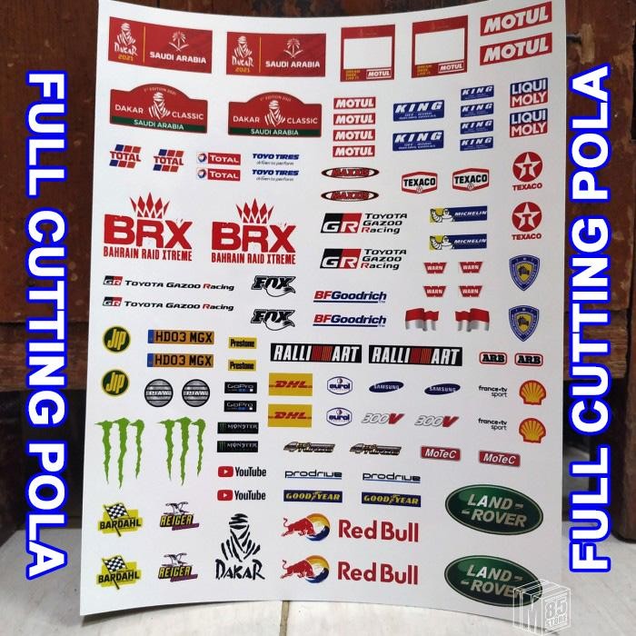 READY STIKER DECAL RC OFFROAD 1/12 DAN 1/16 DAKAR21