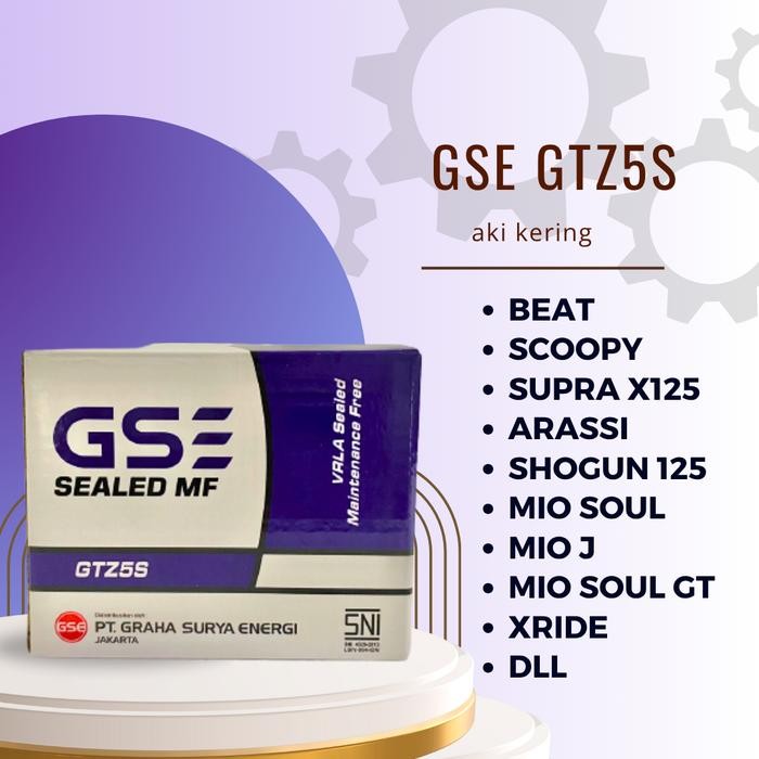 aki motor GS GTZ5S 12volt 3,5ampere aki kering