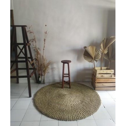 Rug Seagrass Natural Polos/ Karpet Anyaman Seagrass Estetika Big 200Cm