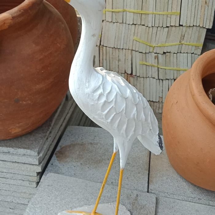 Hiasan Taman Patung Burung Bangau Pasti Ori