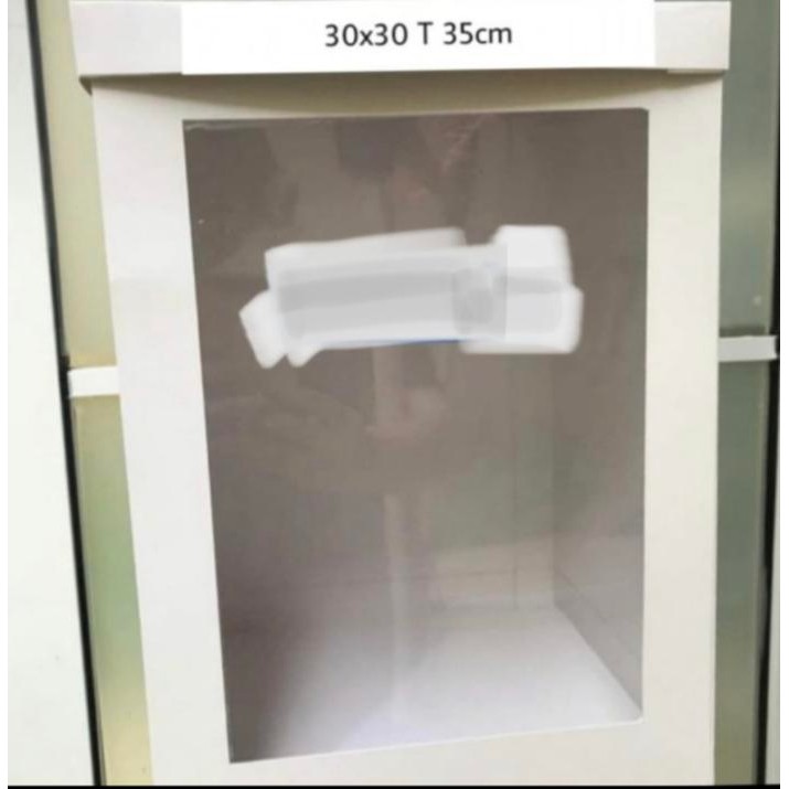 Dus putih tinggi 30x30x35 cm cake box tinggi putih tart 30 x 30 x 35 Kode 562