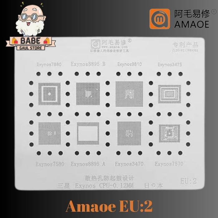 PLAT AMAOE EU 2 CETAKAN IC CPU EXYNOS 7880 8895 9810 7580 ORIGINAL EU2