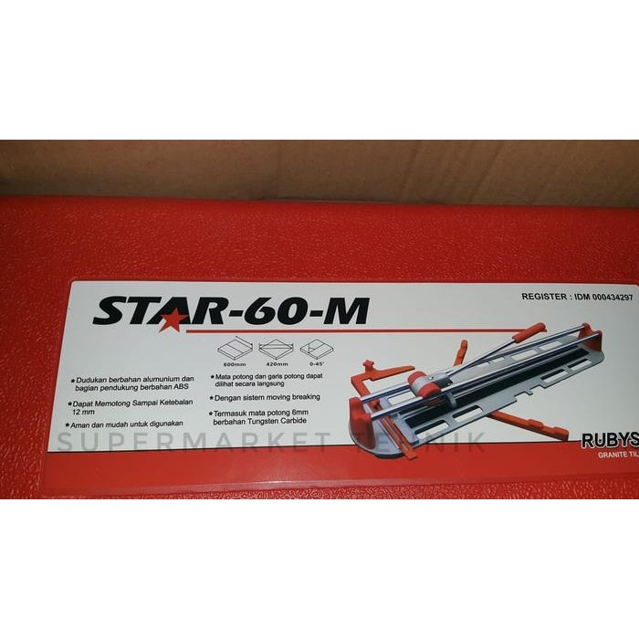 Limited Alat Potong Manual Star Ruby 60 M/Alat Potong Keramik Granit