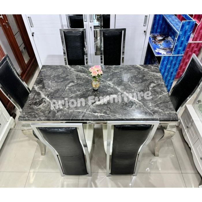 Meja Makan Marmer 6 Kursi