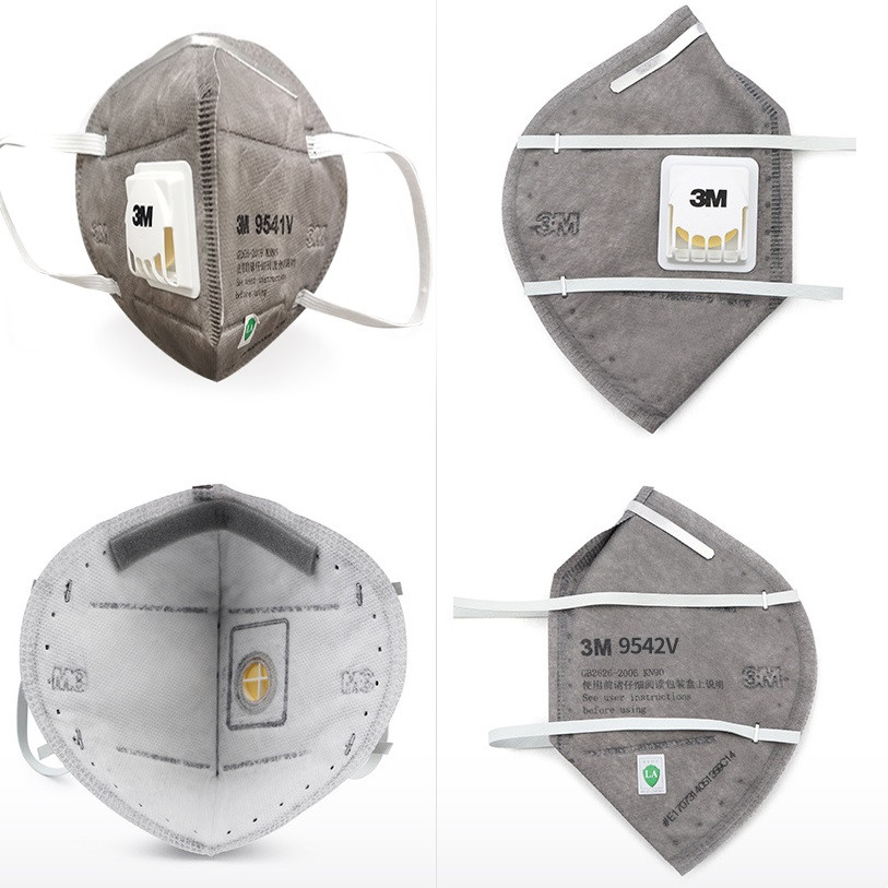 3M KN95 Mask 9541V/9542V Reusable Approved Mascarilla Valve Organic Gas Safety Individual Package