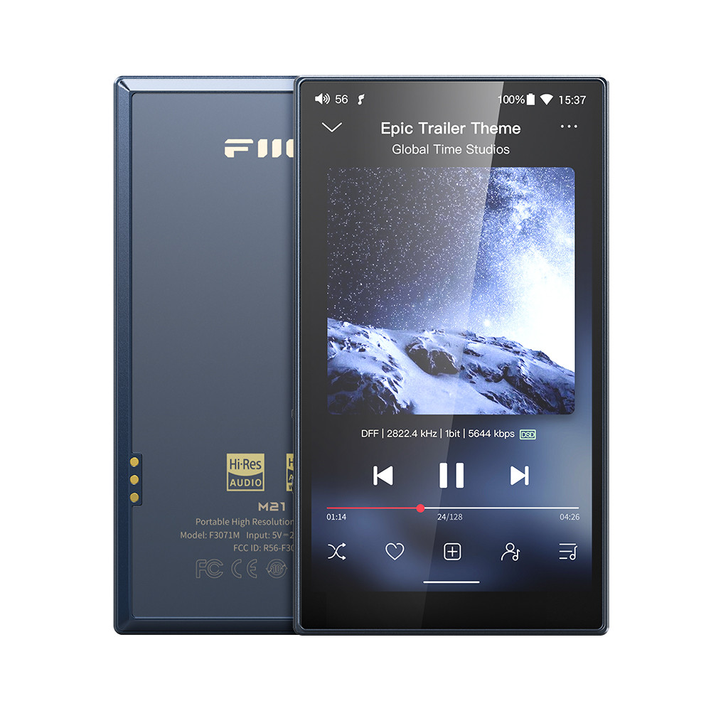 FiiO M21 Android 13 Hi-Res Music Player MP3 with Snapdragon 680, CS43198*4 DACs, 950mW high output
