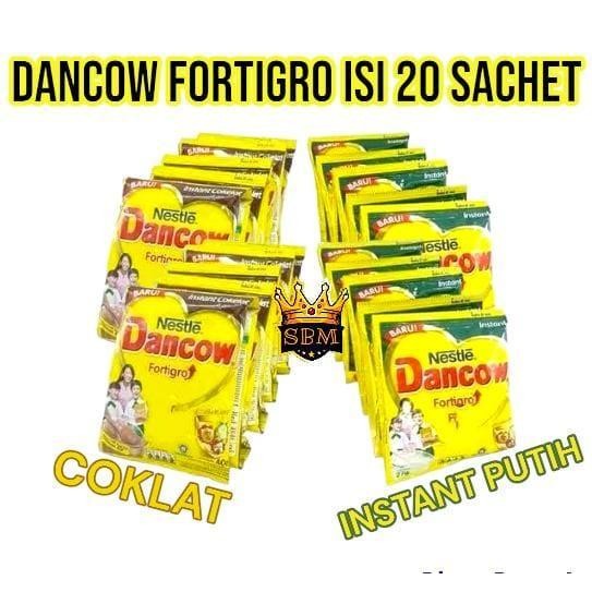 

Isi 20 ~ Atg ~ Dancow Fortigro Coklat / Dancow Fortigro Instant Sachet Bubuk Instan Putih Susu Drink