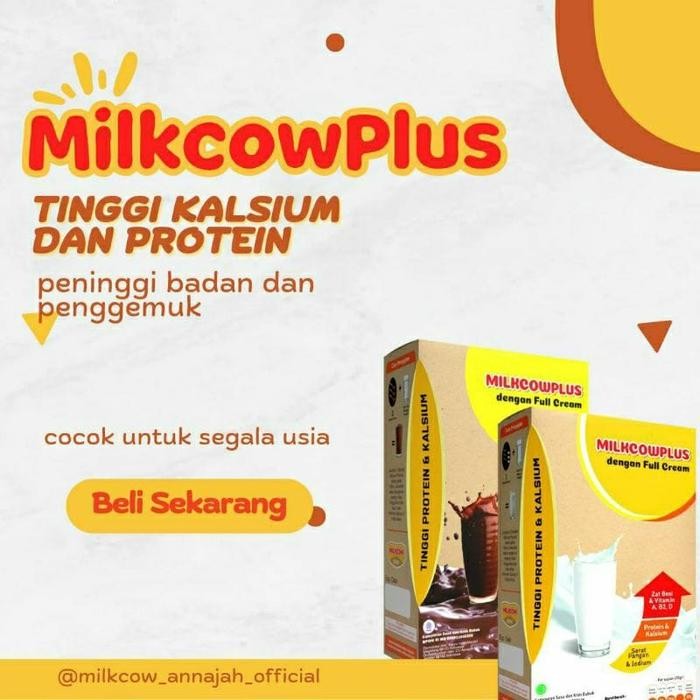 

Paket 3 Box Milkcowplus Milkcow Plus Rasa Vanila Fullcream Coklat Stroberi- 500Gr