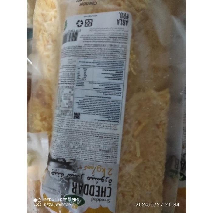 

(Expert) arla red cheddar shredded 1kg