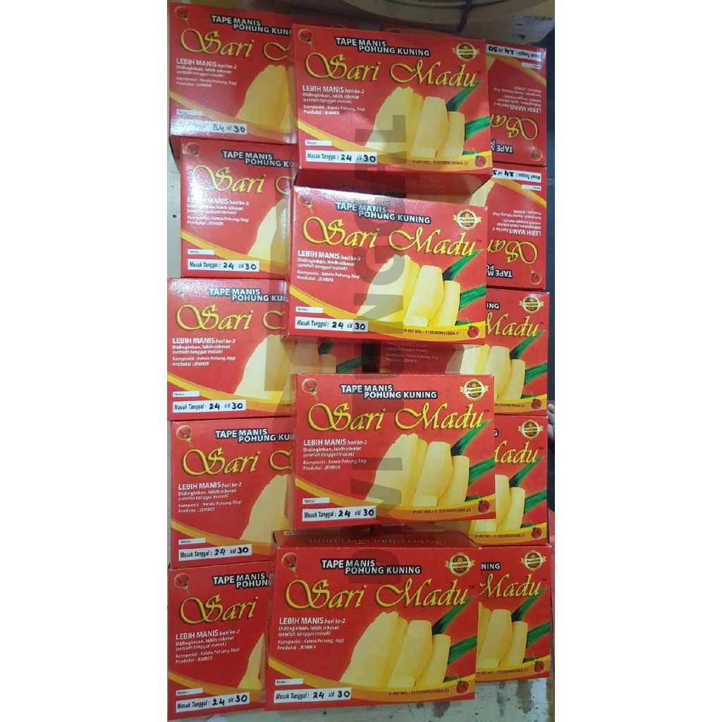 

(Expert) Tape Sari Madu Jember Asli 600 gram Ready hampir setiap Hari