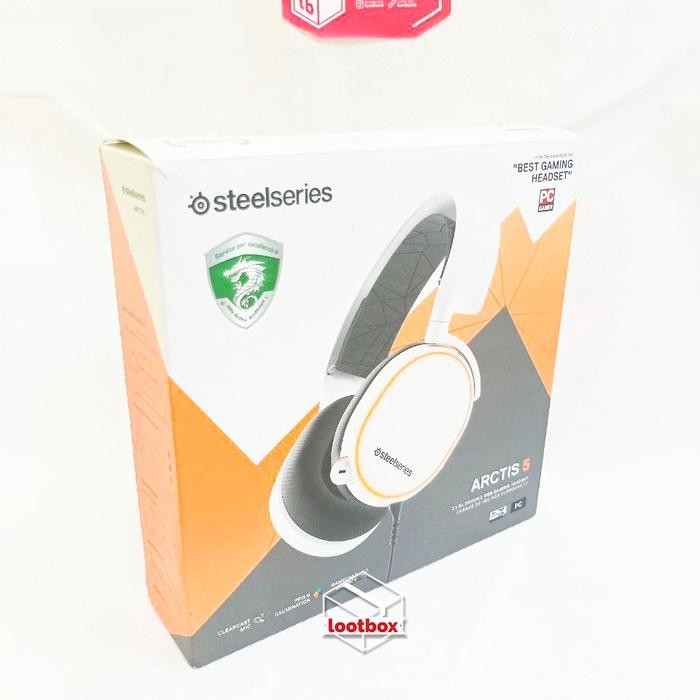 New Product Headset Gaming Usb & 3.5Mm 7.1 Pc Mobile Steelseries Arctis 5 White [Second]