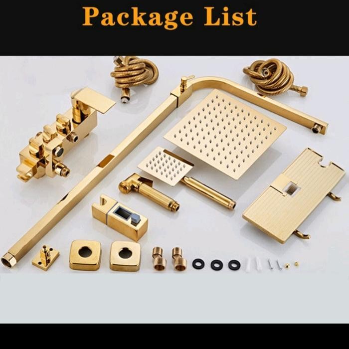 shower tiang set panas dingin GOLD/shower column panas dingin gold