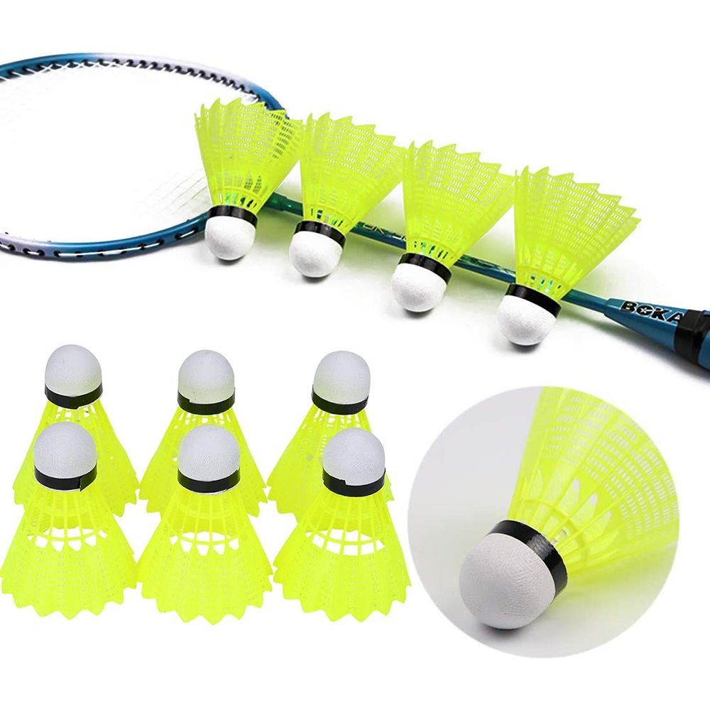 3/6Pcs Durable Shuttlecocks Yellow Nylon Shuttlecocks Badminton Shuttlecocks Indoor Outdoor Sports