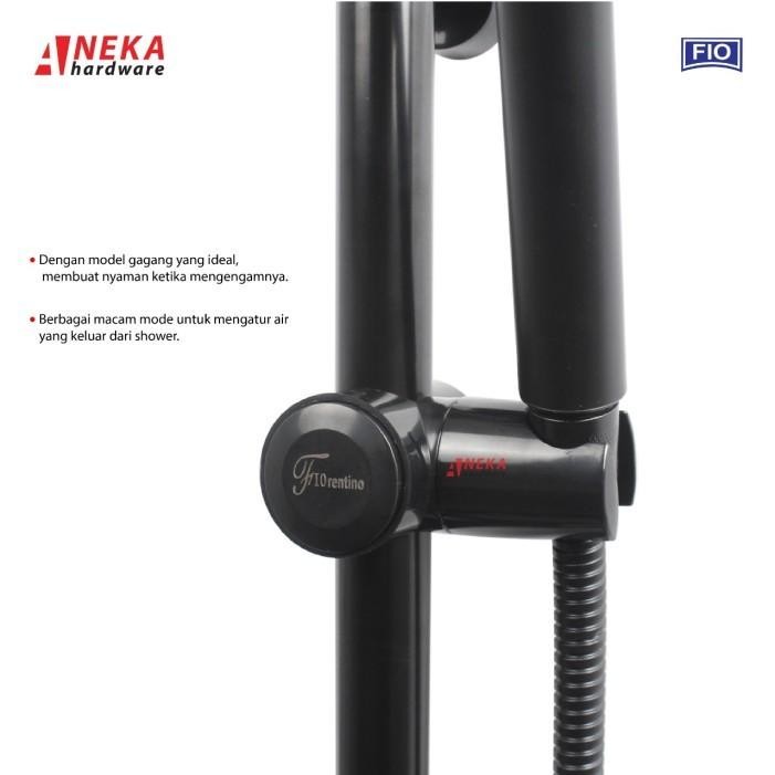 Paloma Hardcore - Shower Tiang Kamar Mandi Bulat Fiorentino Black Cold Only