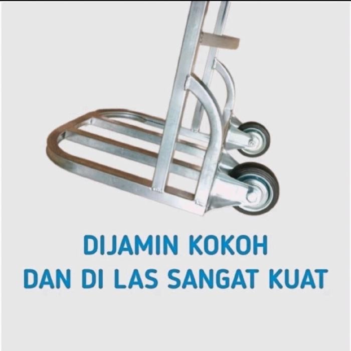 Troli galon dan gas dengan bahan besi galvanis tebal