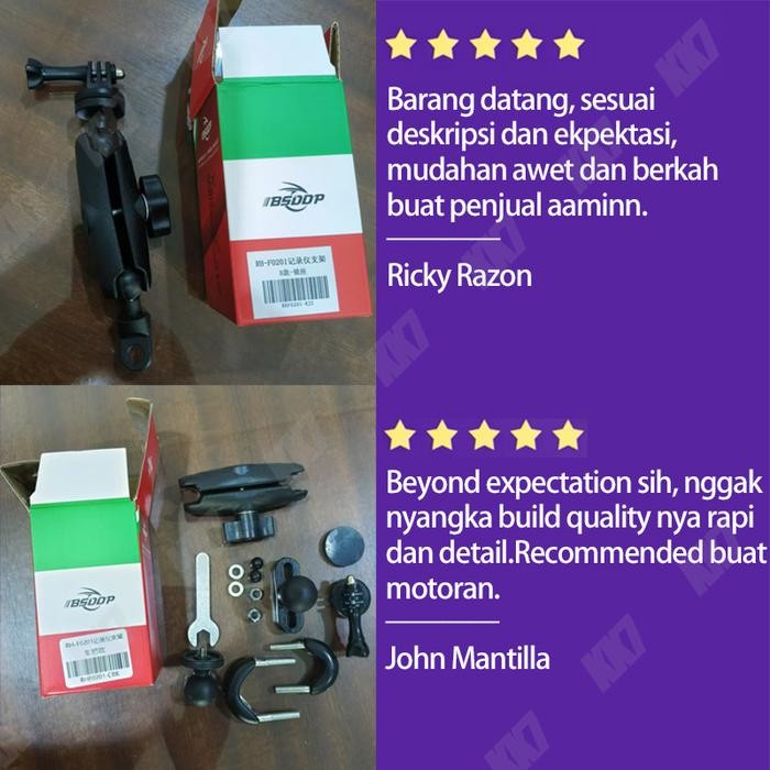 Holder Kamera Motor Camera 360 Spion Breket Gopro Spion Stang