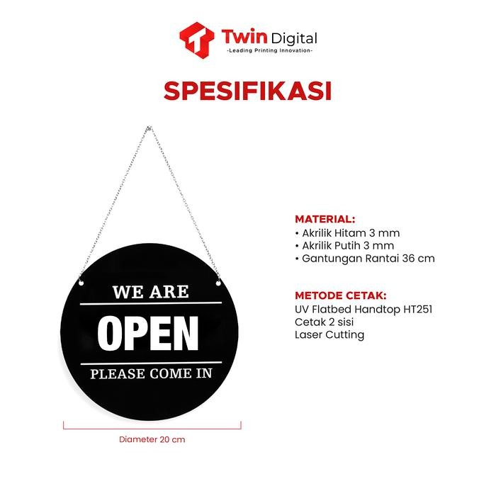 

Signage Papan Petunjuk Buka Tutup Papan Tanda O Closed Akrilik