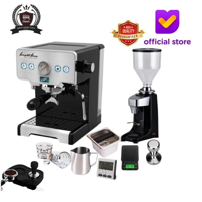 TERBARU Paket Mesin Ferrati fero Kopi Espresso 3605+021 Barista tools