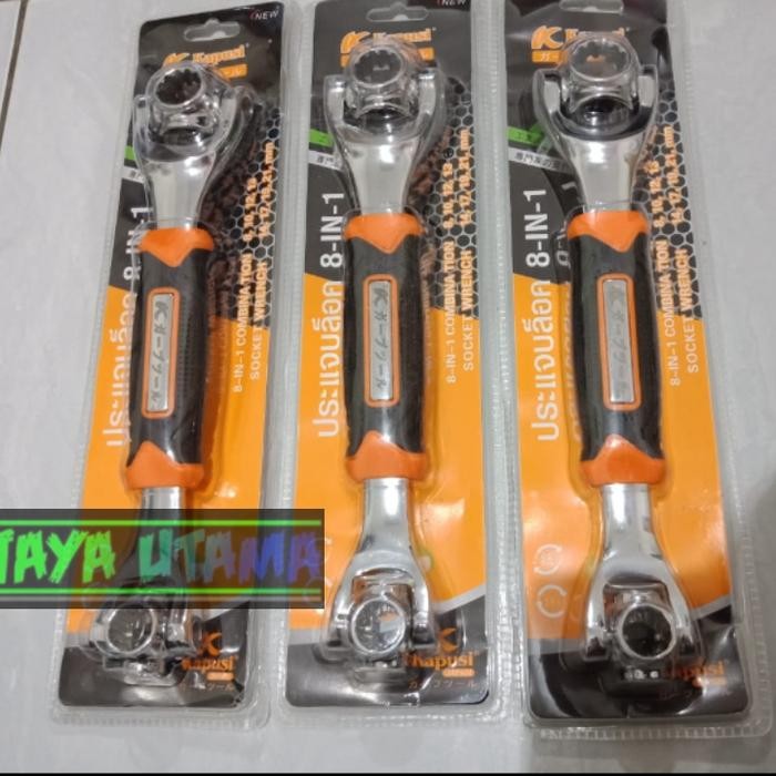 Kunci Ring Pas,Tiger Wrench 8 in 1, kapusi