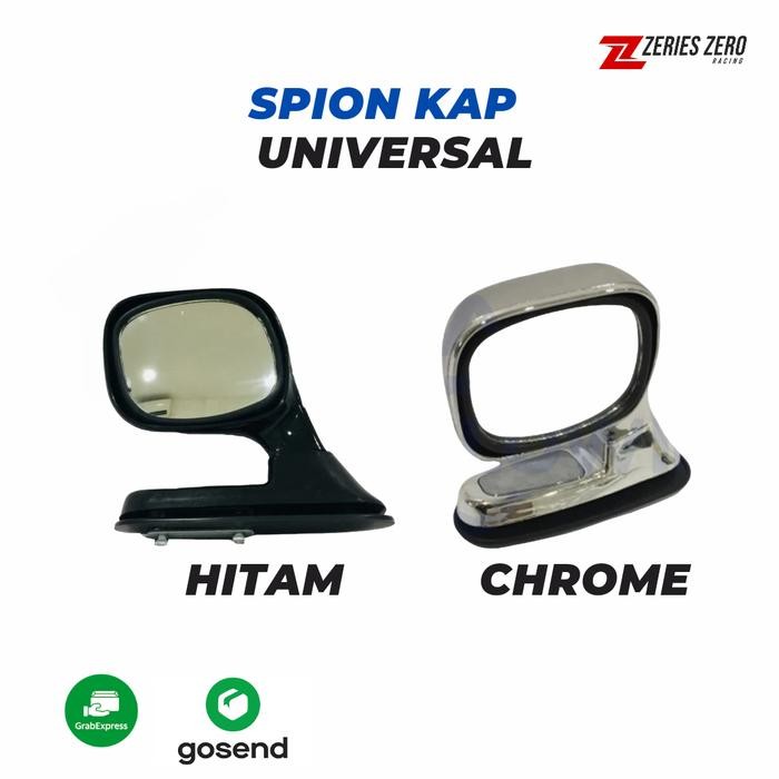 BEST SPION TANDUK / KAP MESIN MOBIL UNIVERSAL HITAM CHROME SPOT MIRROR BLIND SPOT CAR