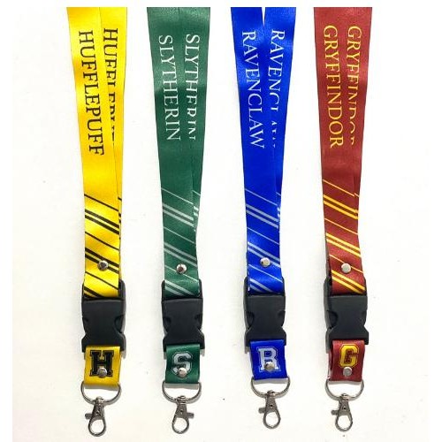 

PO LANYARD GRYFFINDOR SLYTHERIN RAVENCLAW HUFFLEPUFF HOGWARTS ID CARD