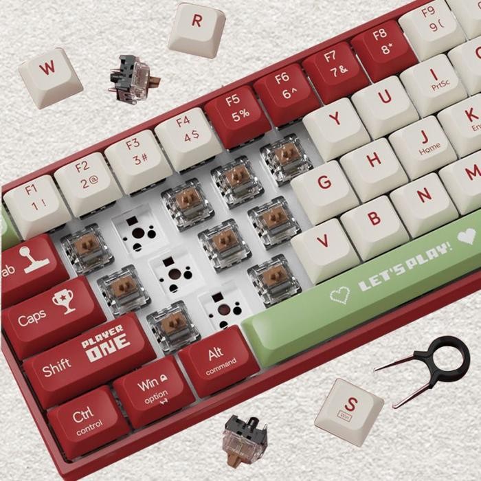 Ajazz Ak680 Dual Mode Wireless Hotswappable Mechanical Keyboard