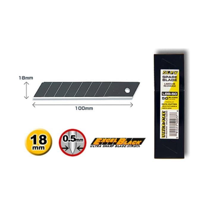 

PISAU REFILL BLADE OLFA LBB-50 UNTUK CUTTER OLFA HEAVY DUTY KODE 329