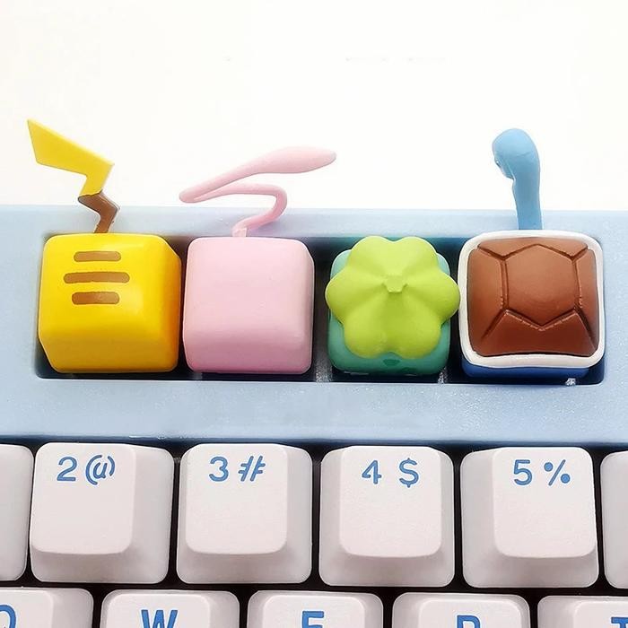 (Expert) Pokemon Keycaps Custom Resin Artisan